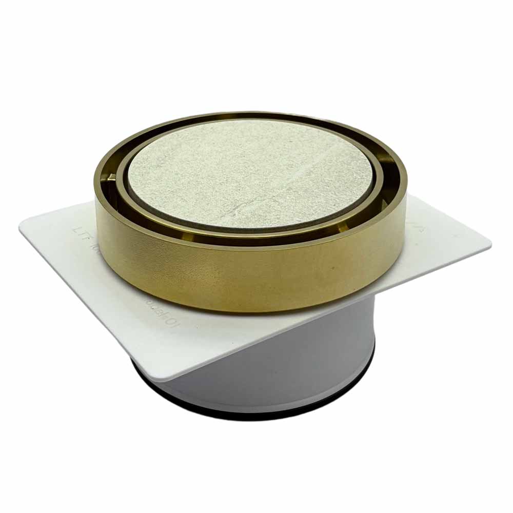 Tile Insert Round Gold Floor Drain 120 x 50mm