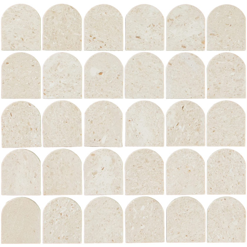 Mini Arch Mosaic Ivory Limestone