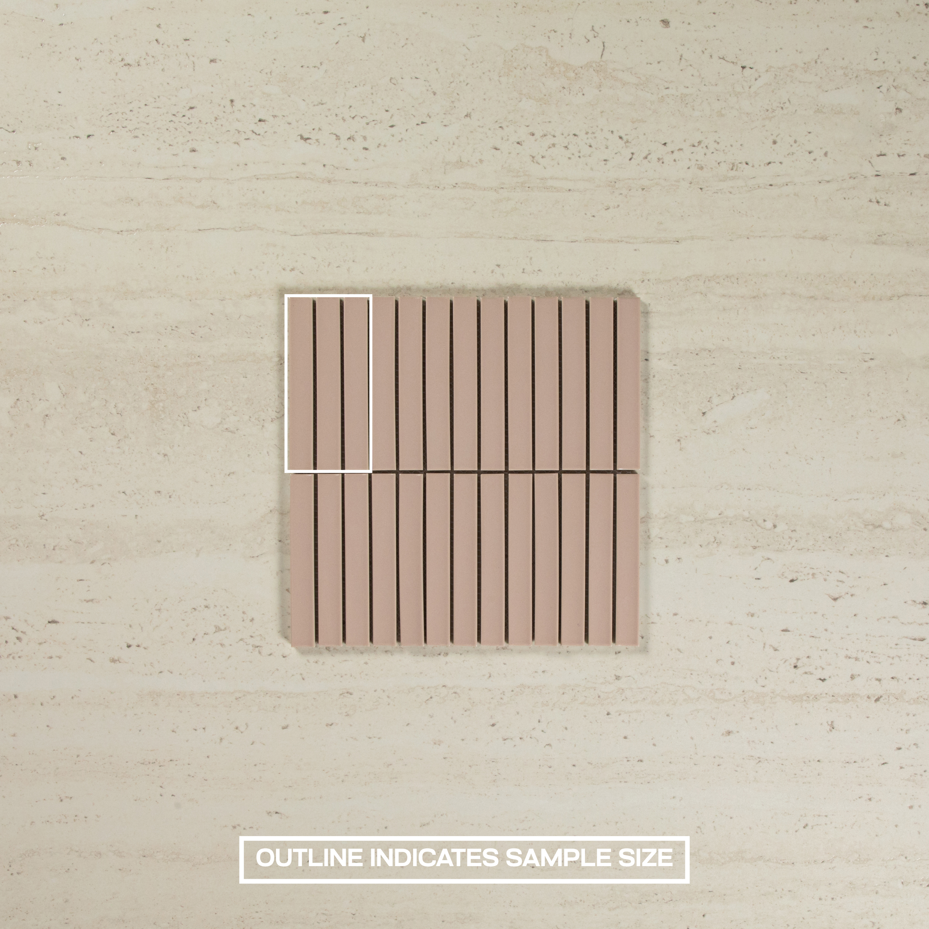 Osaka Pink Clay Matt Concave Finger Mosaic