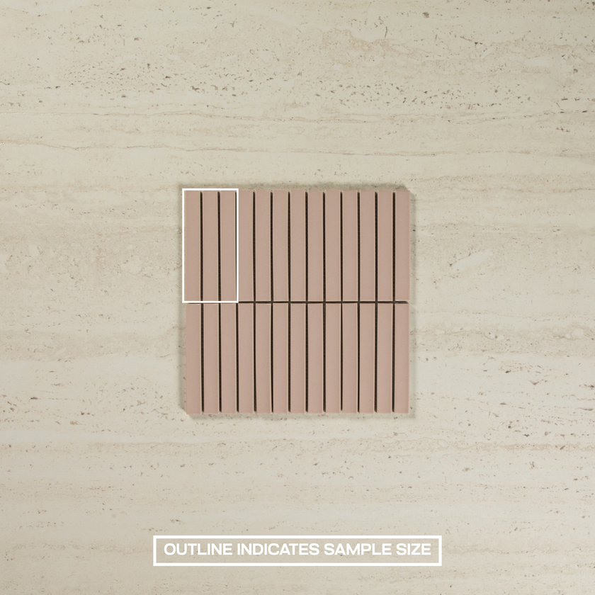 Osaka Pink Clay Matt Concave Finger Mosaic