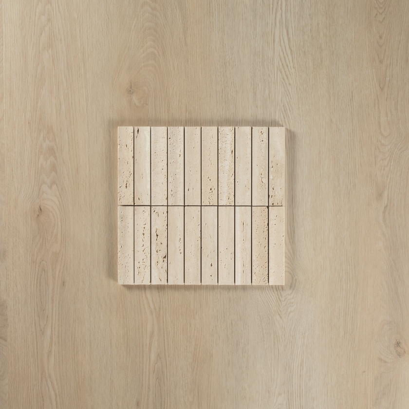 Travertine Concave Kit Kat Mosaic