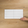 White Gloss Subway Pressed Edge