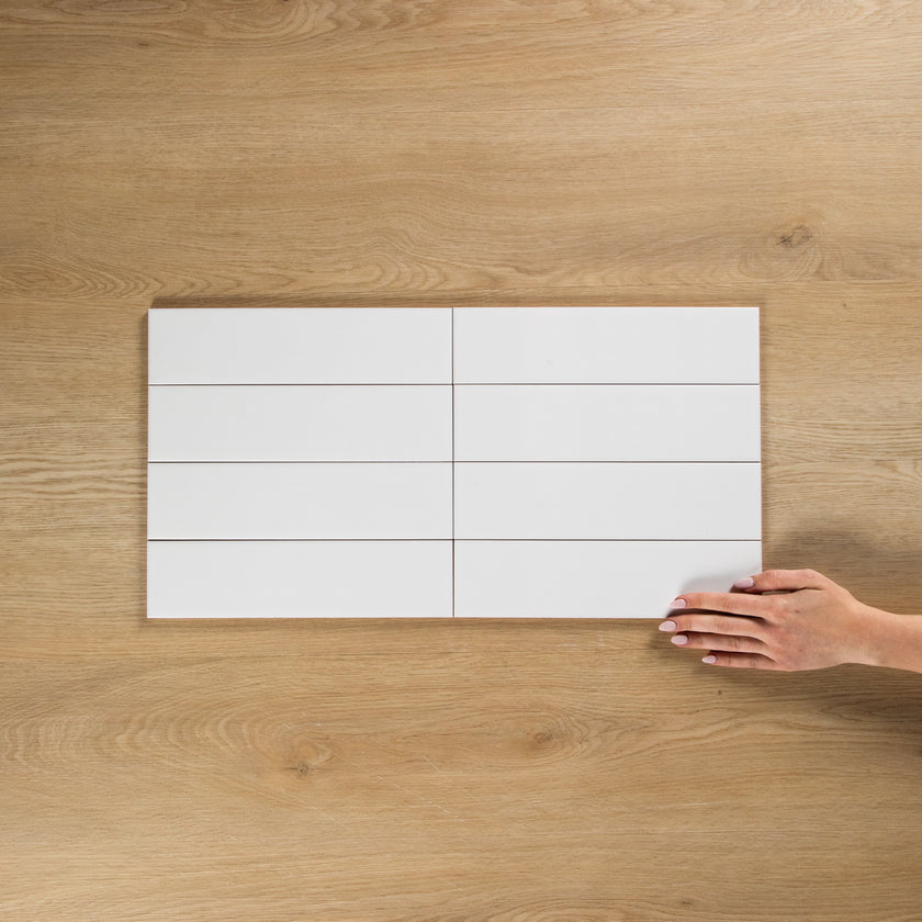 White Gloss Subway Pressed Edge