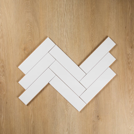 White Gloss Subway Pressed Edge