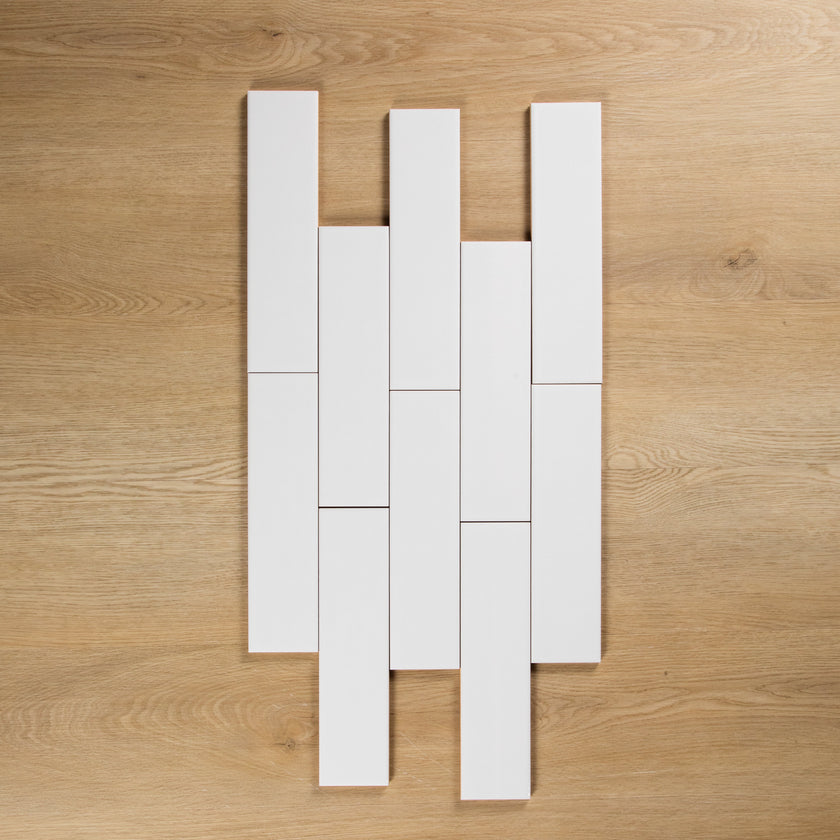 White Gloss Subway Pressed Edge