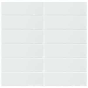 Plain Gloss Pressed Edge White tiles